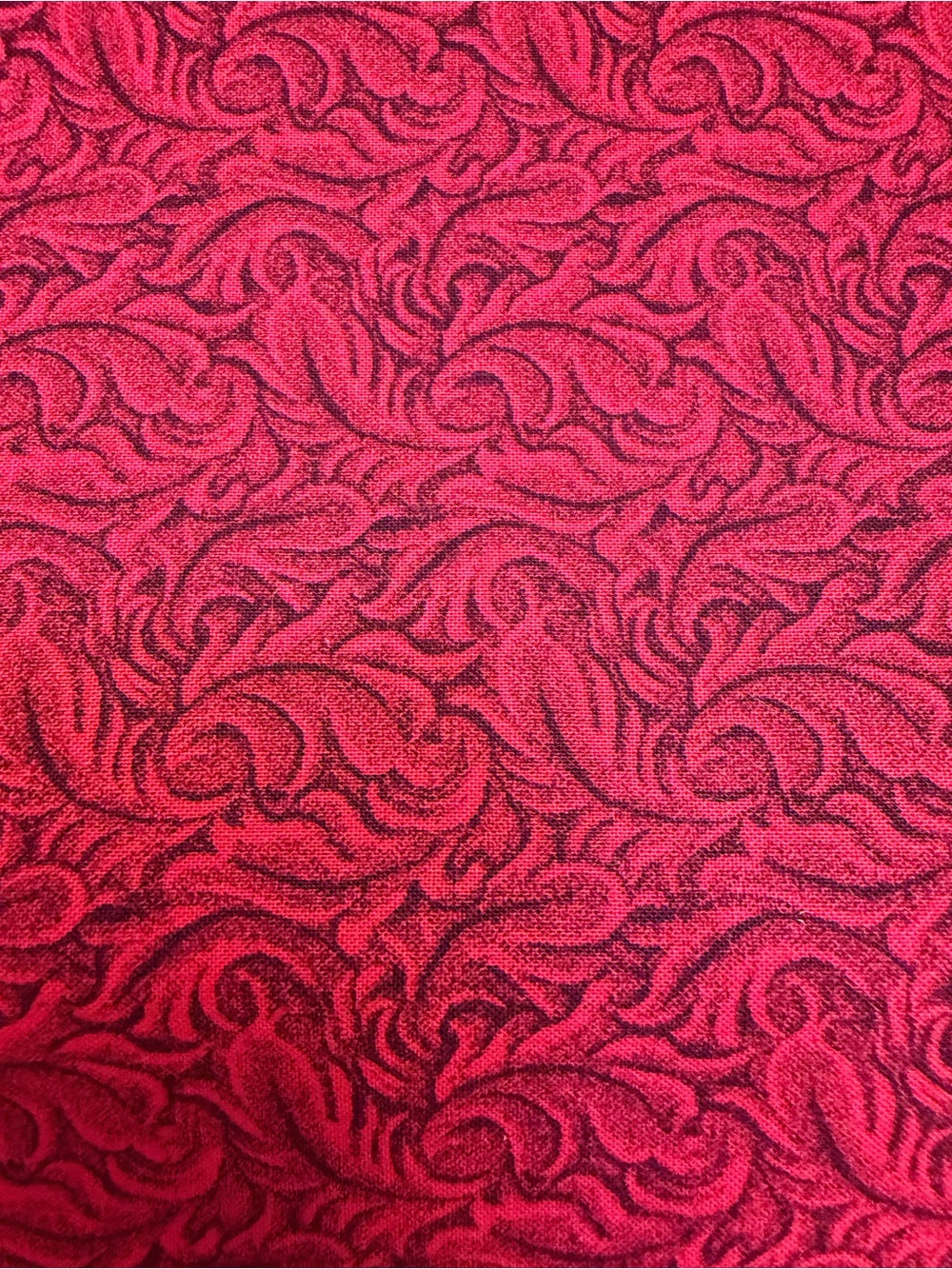 Vintage 1999 Jinny Beyer RJR Fabric Basic Realities Red 55”x43” see photo